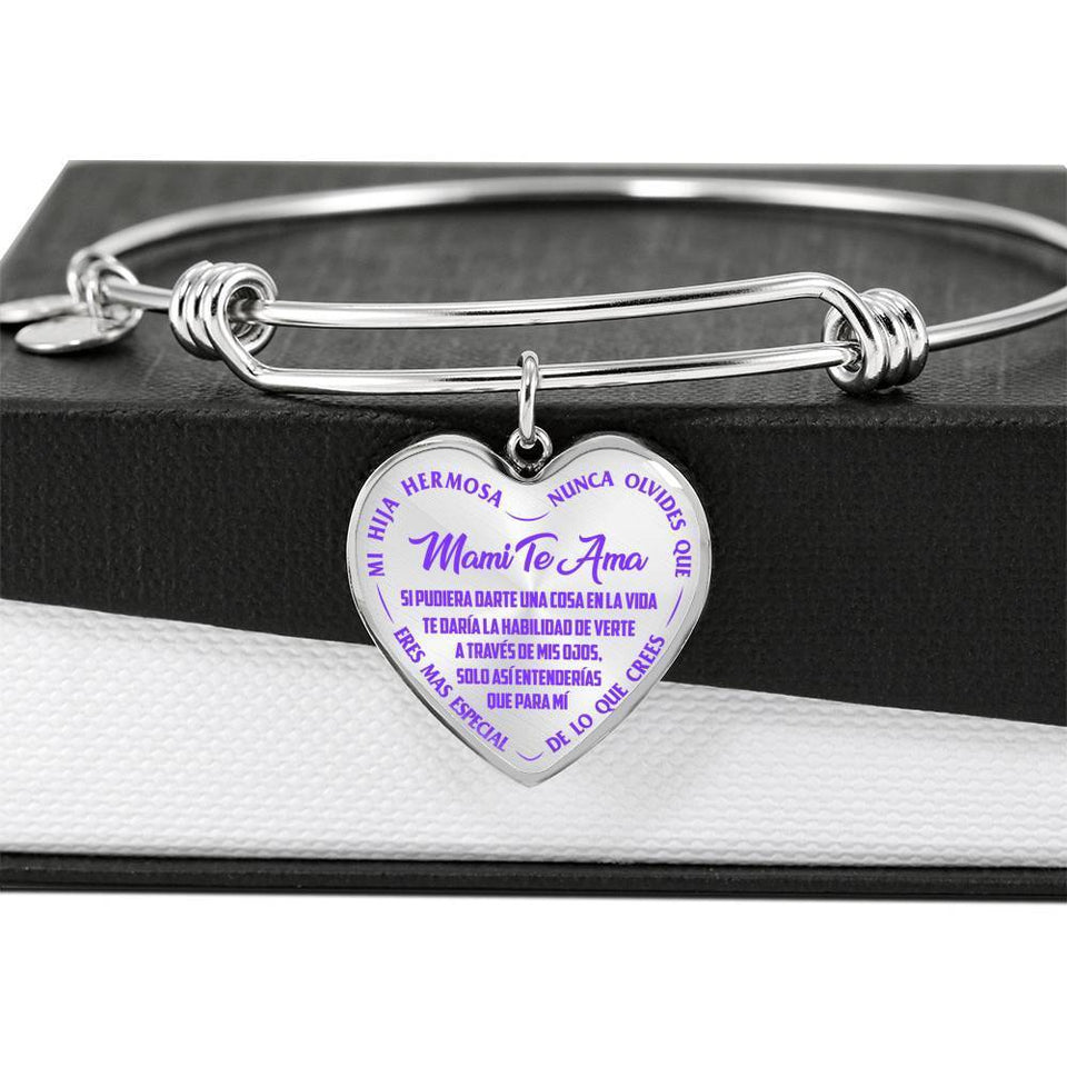 Hija, Nunca Olvides Que Mami Te Ama - Bangle Bracelet (EO)