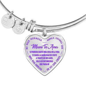 Hija, Nunca Olvides Que Mami Te Ama - Bangle Bracelet (EO)